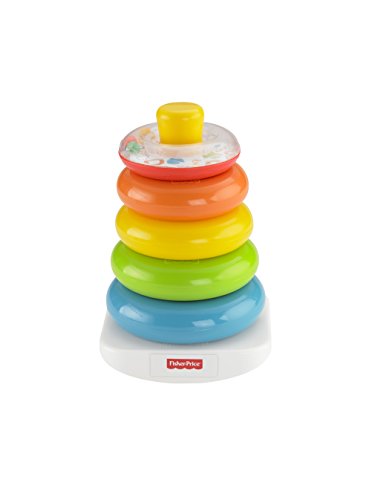 Fisher-Price FHC92 - Farbring Pyramide bunter Stapelturm Baby Spielzeug und Lernspielzeug zum Sortieren und Stapeln, Babyausstattung ab 6 Monaten