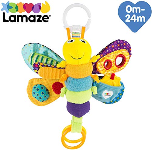 Lamaze Baby Spielzeug Freddie, das Glühwürmchen Clip & Go - hochwertiges Kleinkindspielzeug - Greifling Anhänger zur Stärkung der Eltern-Kind-Beziehung - ab 0-24 Monate